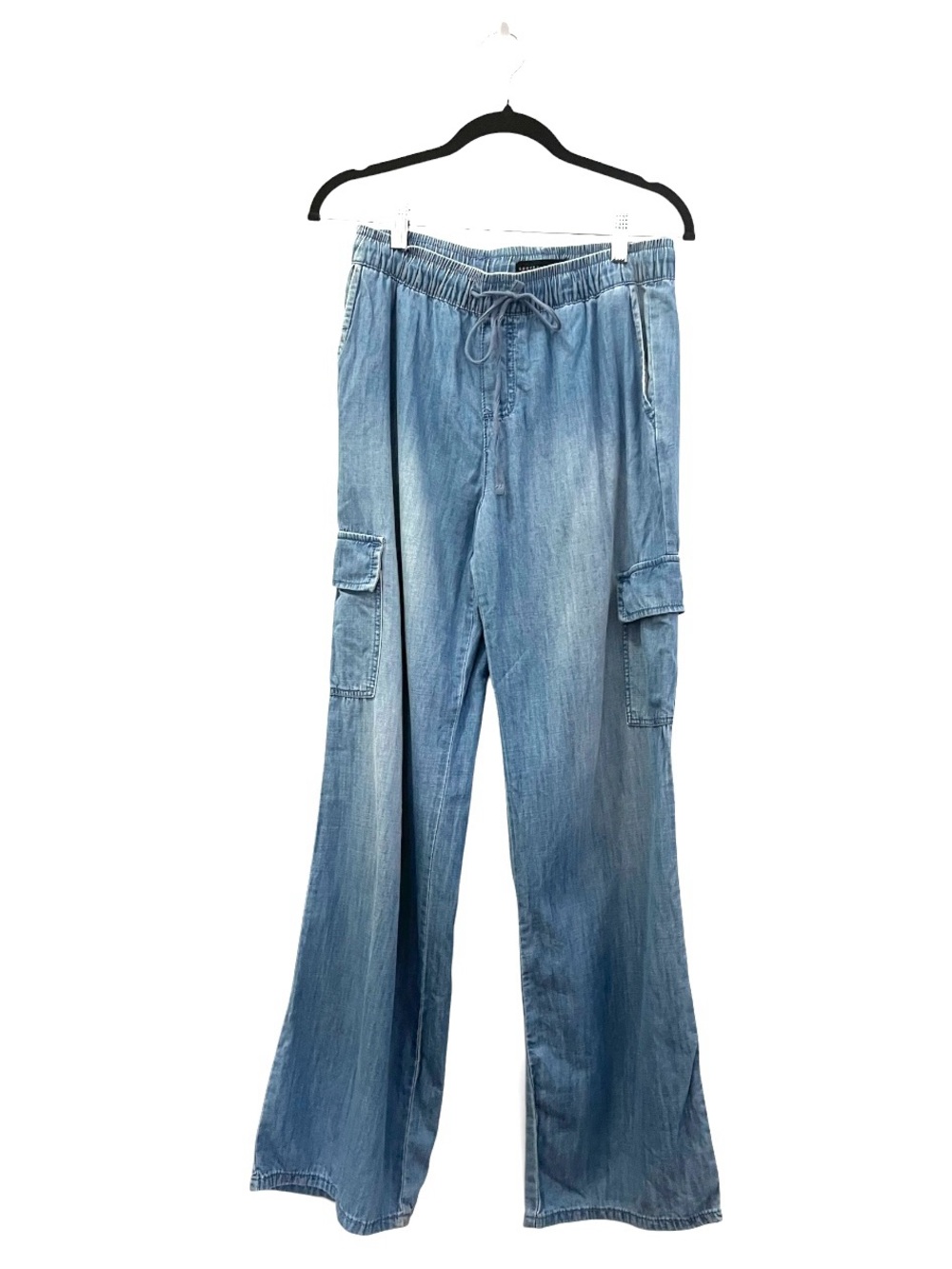 Sanctuary Denim Light Blue Cargo Wide-Leg Track Pants XP9169R4 Size S